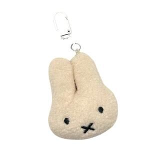 Handmade Plush Miffy Bag Charm, Pendant, Keychain, Small, White - New
